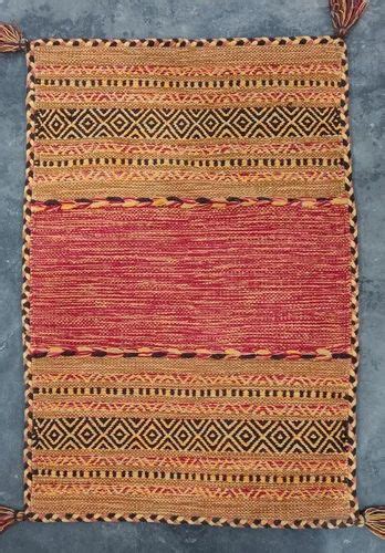 Embroidered Brown Jute Hand Woven Rug For Floor At Rs 95 Sq Ft In New