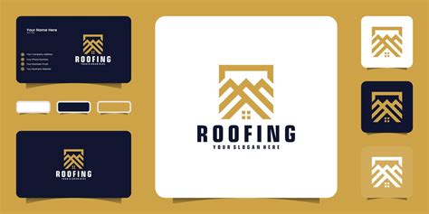 roof logo design inspiration, roof renovation and business card ...