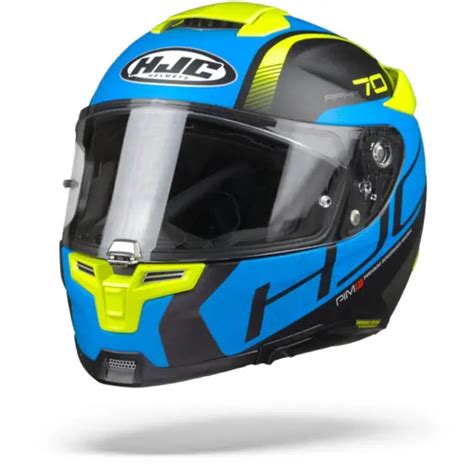 HJC RPHA 70 Vias MC2SF Casque Intégral Gris Bleu Jaune Fluo Livraison