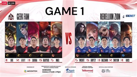 GEEK FAM န REBELLION ZION ပ GAME 1 YouTube