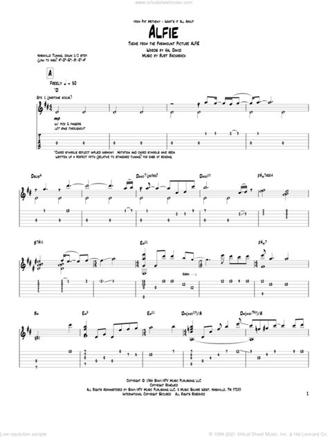 Metheny Alfie Sheet Music For Guitar Tablature Pdf