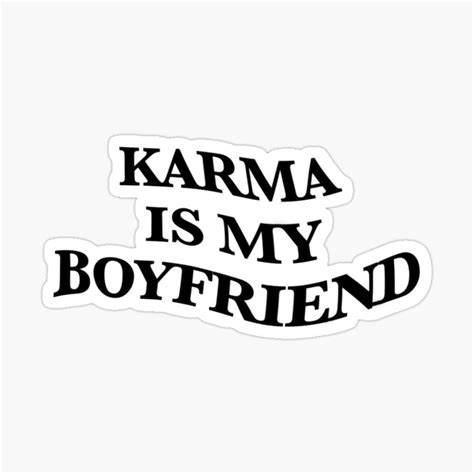 Karma Is My Boyfriend Taylor Swift Midnights Sticker By Delineate8 In