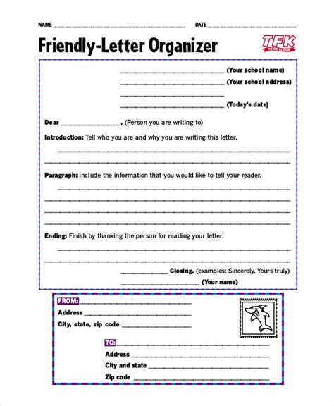 Free Printable Friendly Letter Format