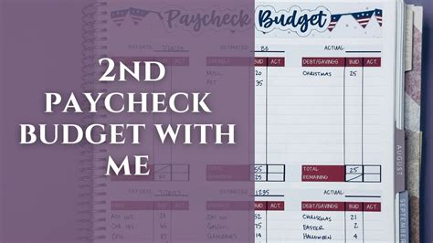 Extra Check Last July Paycheck Budgets Low Income Budget For