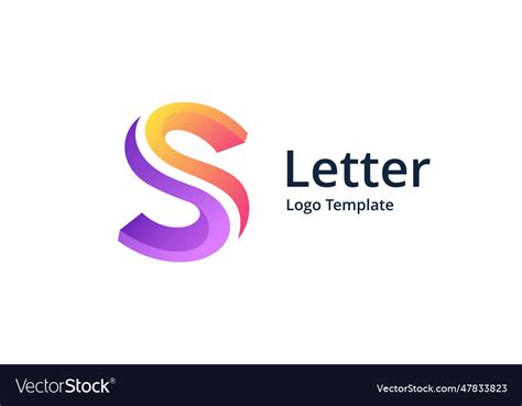 Letter s colorful logo Royalty Free Vector Image