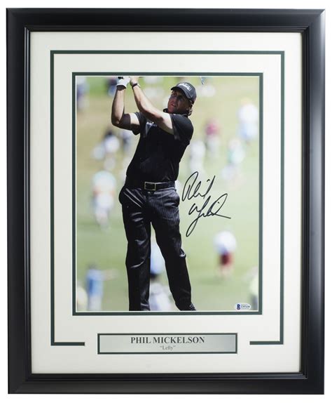 Phil Mickelson Signed 11x14 Custom Framed Photo Beckett Coa