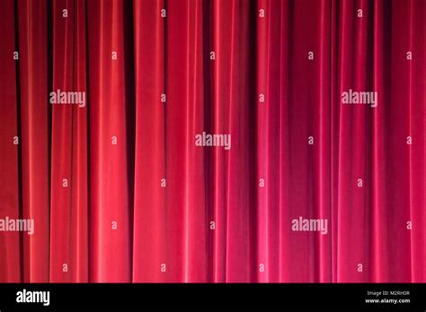 Red stage curtains background with copy space Stock Photo - Alamy