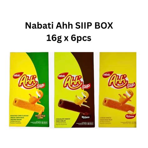 Nabati Ahh Siip Chocolate Corn Cheese 16g X 6pcs Shopee Malaysia