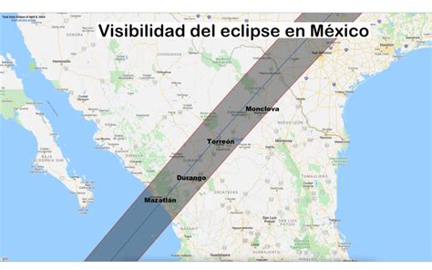 Eclipse solar 8 de abril 2024 En qué ciudades de México se podrá ver