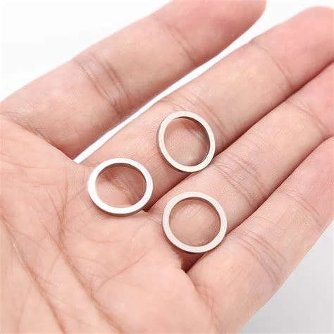 20pcs O Round Ring Stainless Steel Polished Welded Ring Hardware