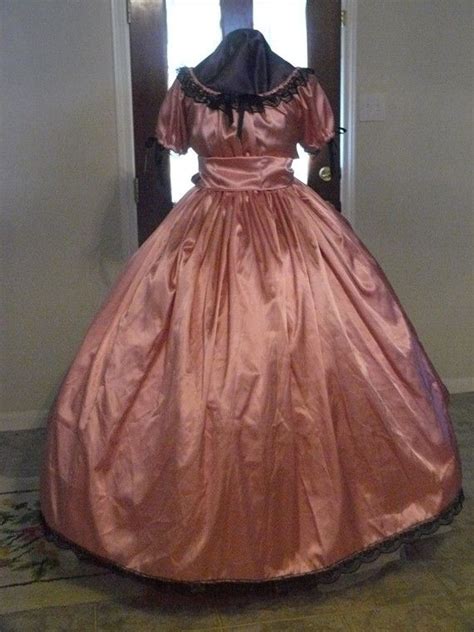 Civil War Ball Gown Reenacting Dickens Victorian Dress Extra Lace