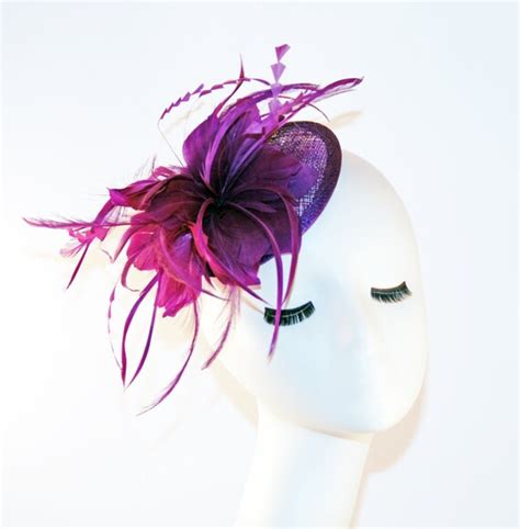 Purple Fascinator Purple Kentucky Derby Hat by MadameMerrywidow