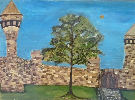 Medieval Castle Walls Painting By Mj Lombardo Fine Art America