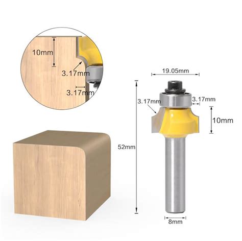 5pcs Roundover Edging Router Bit Set - M3Tools