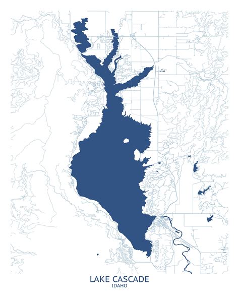 Lake Cascade Idaho Map Pittsburgh Map Company - Etsy