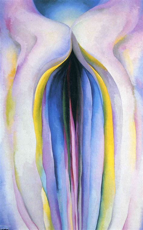 Grey Line With Black, Blue And Yellow, 1923 - Georgia O'Keeffe ...