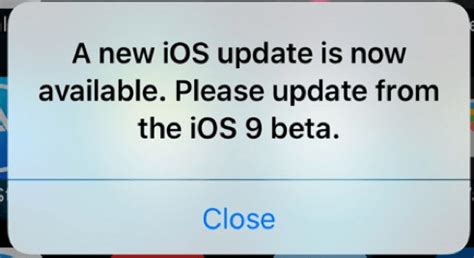 Apple Sends New iOS 9 Software Update Pop up