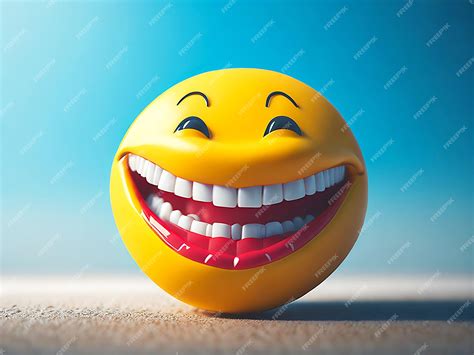 Premium AI Image | 3d round yellow cartoon bubble emoticons for social ...