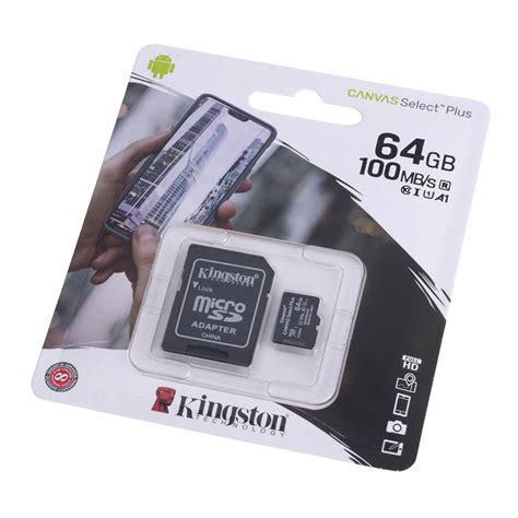 Карта памяти KINGSTON microSDXC 64Gb Canvas Select A1 R100 W10 ad