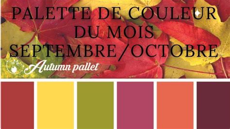 Palette De Couleur Du Mois Septembre Octobre YouTube