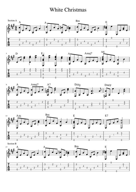 Guitar Chords White Christmas