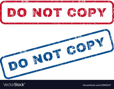 Do Not Copy Rubber Stamps Royalty Free Vector Image