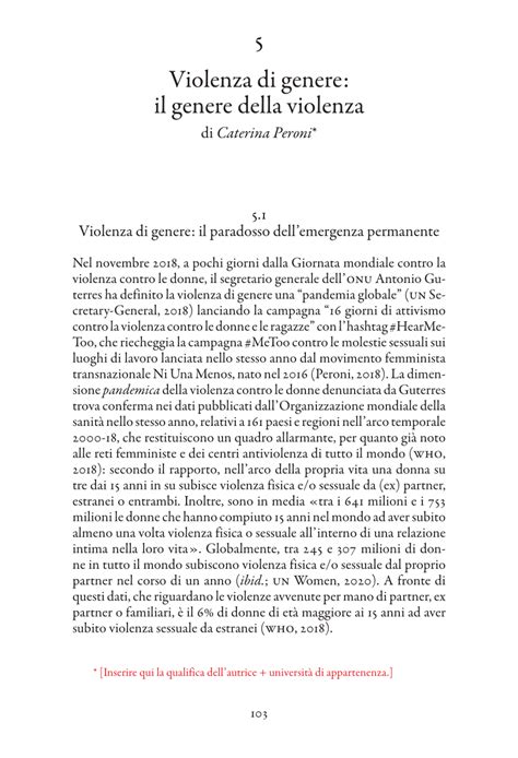 PDF Violenza Di Genere Il Genere Della Violenza