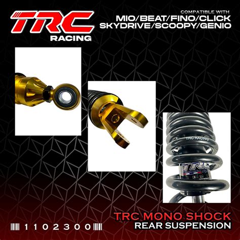 TRC Racing 300mm Rear Mono Shock Suspension For All Scooters Mio Beat