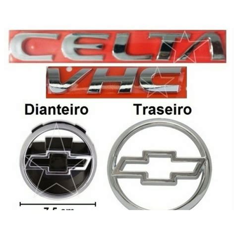 kit Emblemas Símbolos Logotipo Celta Vhc 2003 a 2006 Modelo Original