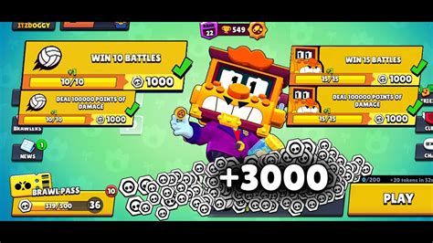 Completing Volley Brawl 1000 Tokens Quest Brawl Stars Quest Youtube