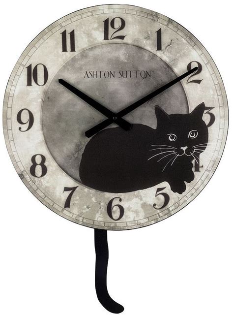 Cat Wood Wall Clock | Clock decor, Clock, Unusual clocks