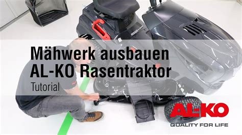 Mähwerk ausbauen beim AL KO Rasentraktor Anleitung Tutorials AL KO