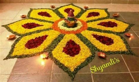 Top 10 Eye Catching Flower Rangoli Designs For Diwali Artofit