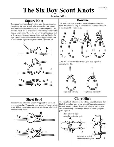 The Six Boy Scout Knots