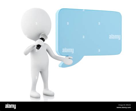 D Renderer Image White People With A Blank Speech Bubble