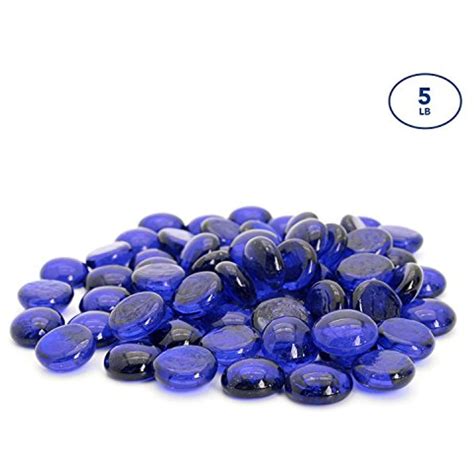 Blue Flat Marbles Pebbles Glass Gems For Vase Fillers Party Table