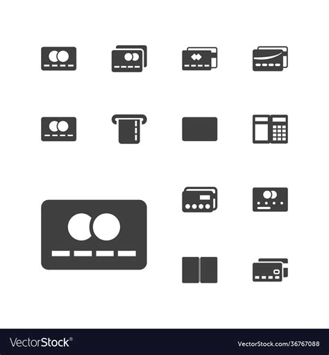 Debit icons Royalty Free Vector Image - VectorStock