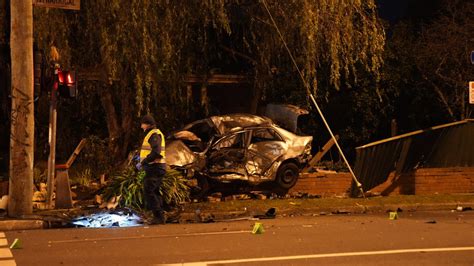 Police Hunt Several People After Fatal Crash In Burwood Involving An