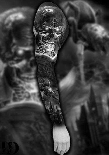 Skull Tattoo Spider Tattoo Horror Tattoo Sleeve Tattoo Designs