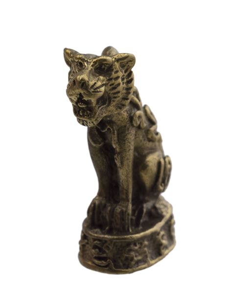 Figurine Tigre Blanc Feng Shui Amulette Miniature Thaïe Talisman 513