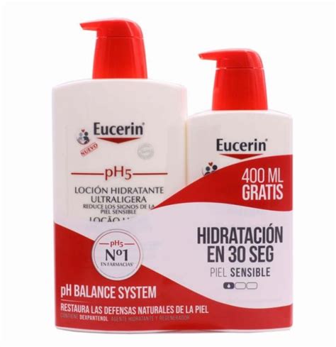 Eucerin pH5 Loción Hidratante Ultraligera 1000ml 400ml Gratis Pack