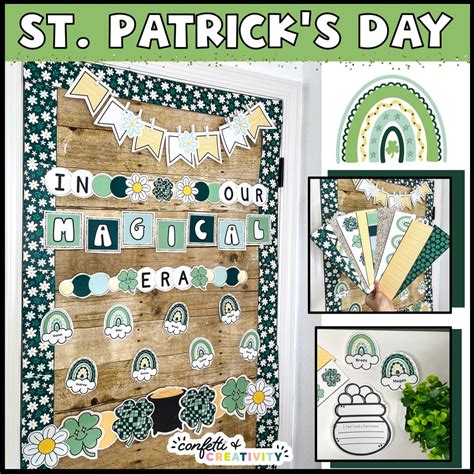 St. Patrick's Day Classroom Door Decor Kit St. Patrick's Day Classroom Decor March Classroom ...