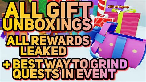 ALL GIFT UNBOXINGS REWARDS LEAKED BEST WAY TO GRIND QUESTS Tower