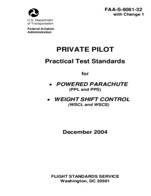 Fillable Online Private Pilot Practical Test Standards For Powered