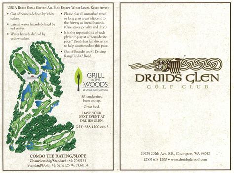 Course Scorecard - Druids Glen