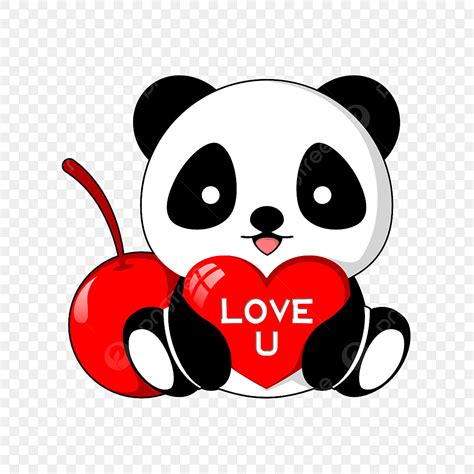 Panda Valentine Clipart Hd Png Panda On Valentine S Day And Love