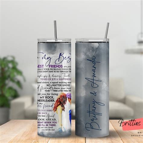 Best Friend Glitter Tumbler Etsy