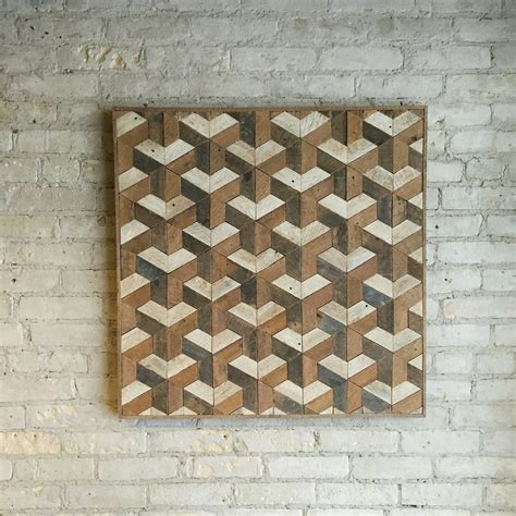 Reclaimed Wood Wall Art | Wood Wall Art | Tessellation | Wood Wall Decor | Wood Design | Wood ...