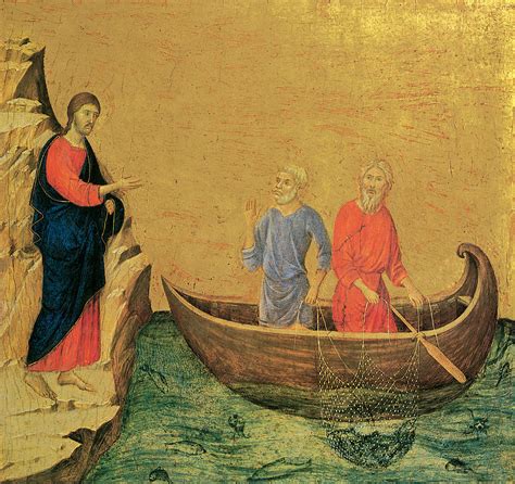 The Calling Of The Apostles Peter And Andrew Painting By Duccio Di