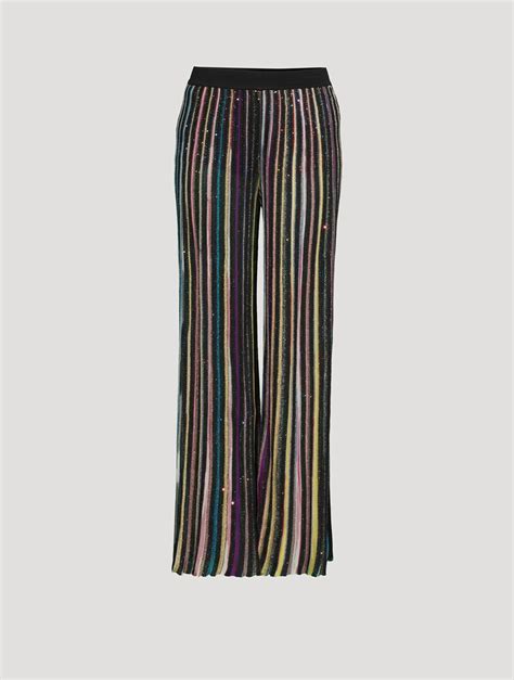 Missoni Sequin Embellished Wide Leg Knit Pants Holt Renfrew